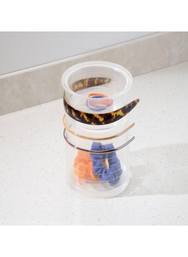 InterDesign iDesign Hair Accessories Organizer Canister, The Clarity Collection - 6" x 6" x 7", Clear - Image 5