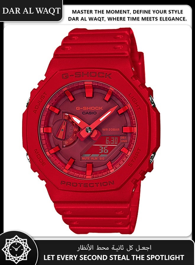 Casio G-Shock GA-2100-4A Carbon Core Guard Structure Watch - Ultra-Light Carbon Fiber Reinforced Resin, Shock Resistant, Rugged Urban Outdoor Design, Digital-Analog Display - Image 1