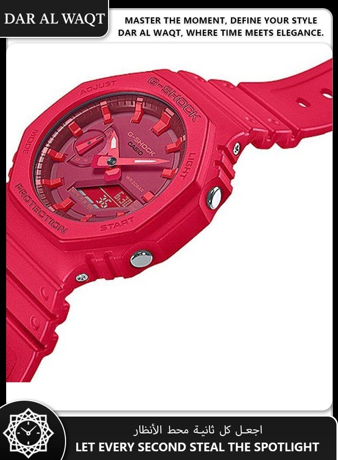 Casio G-Shock GA-2100-4A Carbon Core Guard Structure Watch - Ultra-Light Carbon Fiber Reinforced Resin, Shock Resistant, Rugged Urban Outdoor Design, Digital-Analog Display - Image 4