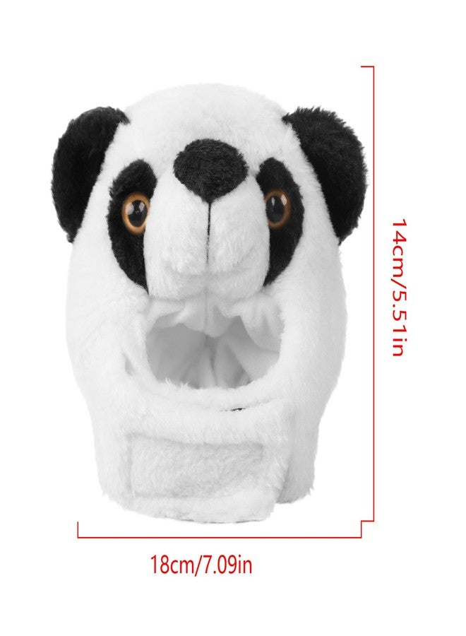 IPENNY Halloween Pet Costume Hat, Soft Plush Animal Headwear with Adjustable Straps for Small Cats & Dogs, Cute Headgear Accessories, 10-12 Inches (Panda) - Image 3