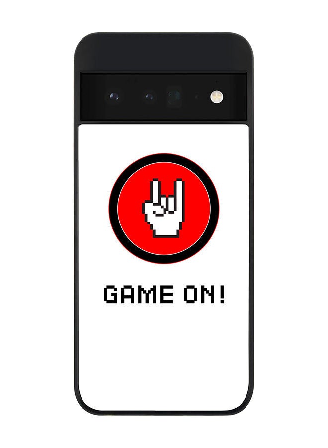 Stylizedd Rugged Black edge case for Google Pixel 6 Pro 5G Slim fit Soft Case Flexible Rubber Edges Anti Drop TPU Gel Thin Cover - Game On - Image 1