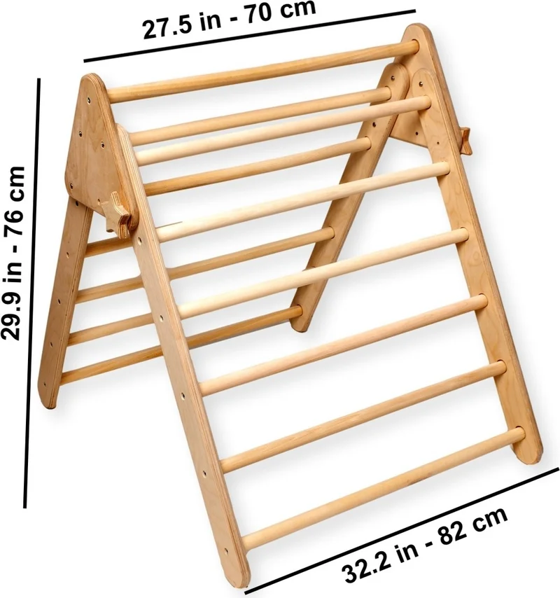 Kidoppo Medium Climbing Triangle | Montessori Climbing Ladder | Medium Size Climbing and Balance Toy | Montessori Medium Climbing Triangle for Preschool Development