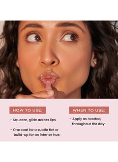 HYPHEN Vitamin-Infused Tinted Lip Balm - Hazel | For Dry, Flaky & Dark Lips | 24 Hrs Moisturization | Hydrates, Plumps & Repairs Moisture Barrier | Peptide Lip Balm for Women | Peachy Nude Shade - 10g  - Image 2