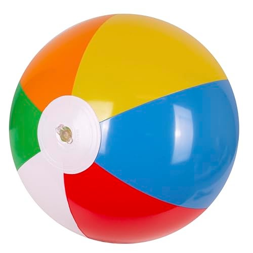 Kangaroo 12-Pack Inflatable Rainbow Beach Balls Bulk for Kids & Adults I Inflatable Ball for Pool Party Favors Swimming Pool Toys I Kids Beach Balls for Pool & Beach Party - Image 3