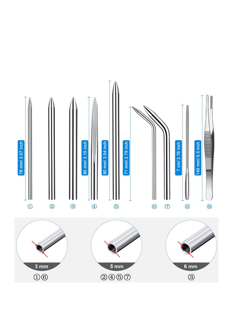 Zikra Knotter Tools, Stainless Steel Paracord Lacin Needles and Smoothing Tool for Leather or Paracord Work, Waterproof Cloth Bag, Sewing Scissor, Tweezers - Image 5