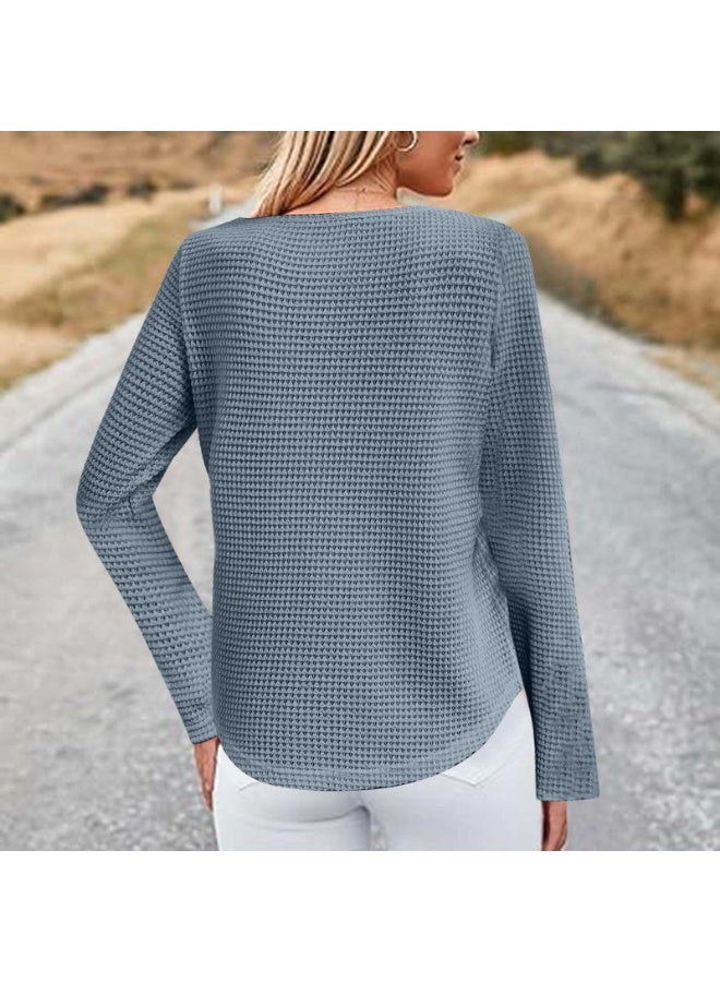 general Womens Summer Tops Short/Long Sleeve Lace Shirts Boho Crew Neck Crochet Knit Blouse Casual Fashion - Image 2