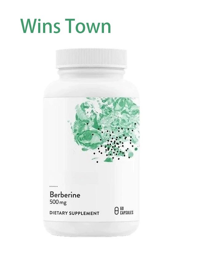 Wins Town Berberine 500 mg - Botanical Compound To Support Sugar Metabolism - 60 Capsules - Image 1