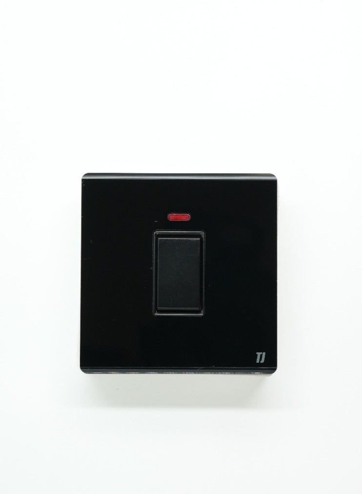 تي جيه TJ INCLINE BLACK 20A DP SWITCH + NEON 10112