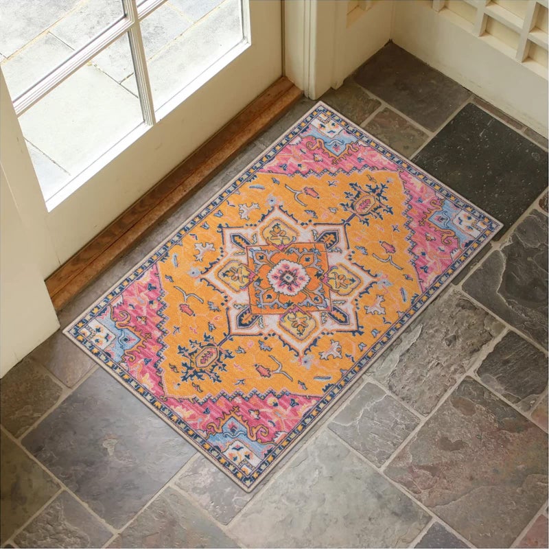 Collive Washable Indoor Door mat Non Slip Retro Floor Mat 20 x 32 Doormat Quick Absorbent Entrance Rug Distressed Front Door Mat Welcome Mats Entryway Rug Doormats for Kitchen Home Patio