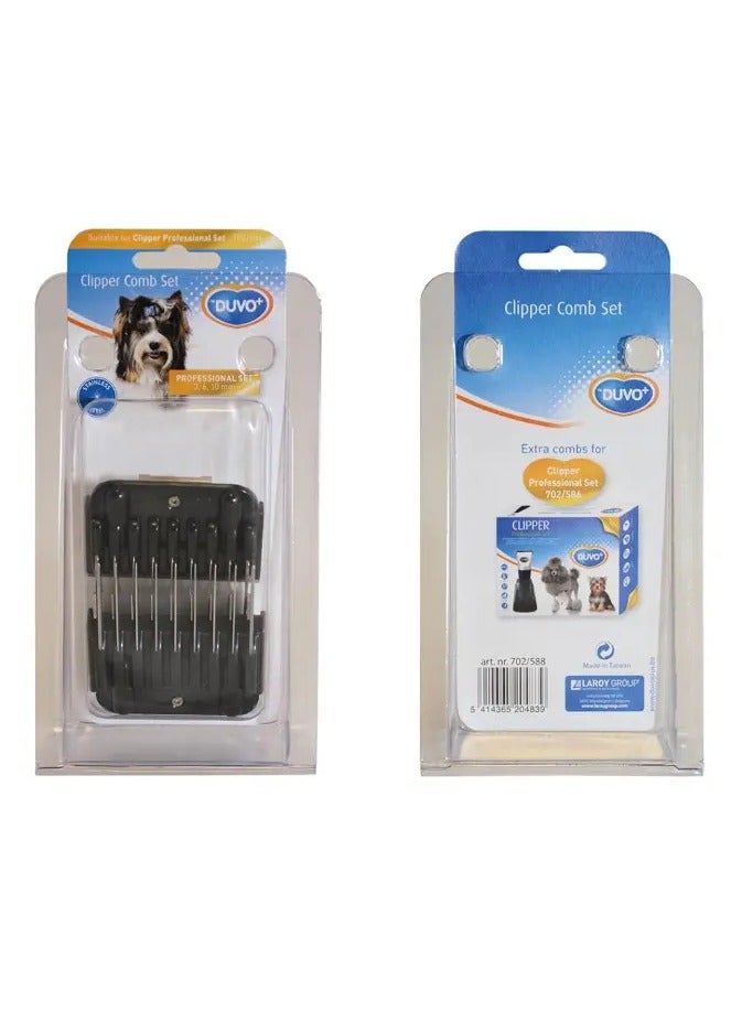 Duvo Clipper comb set for professional set 3 - 6 - 10mm (Suitable For Andis & Duvo+ Clipper)