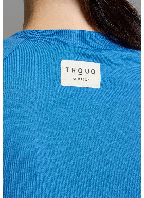 Thouq Raglan Sleeve High Low Hem Sweatshirt