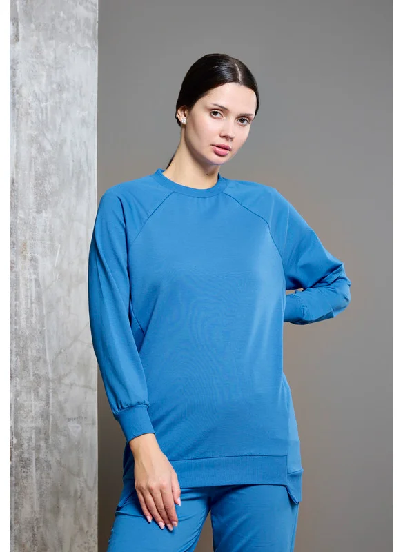 Thouq Raglan Sleeve High Low Hem Sweatshirt