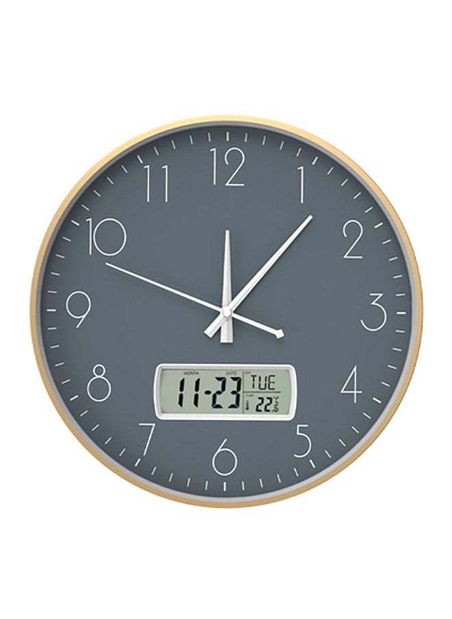 class ClassPro Metal Frame Wall Clock 35cm With Calendar 