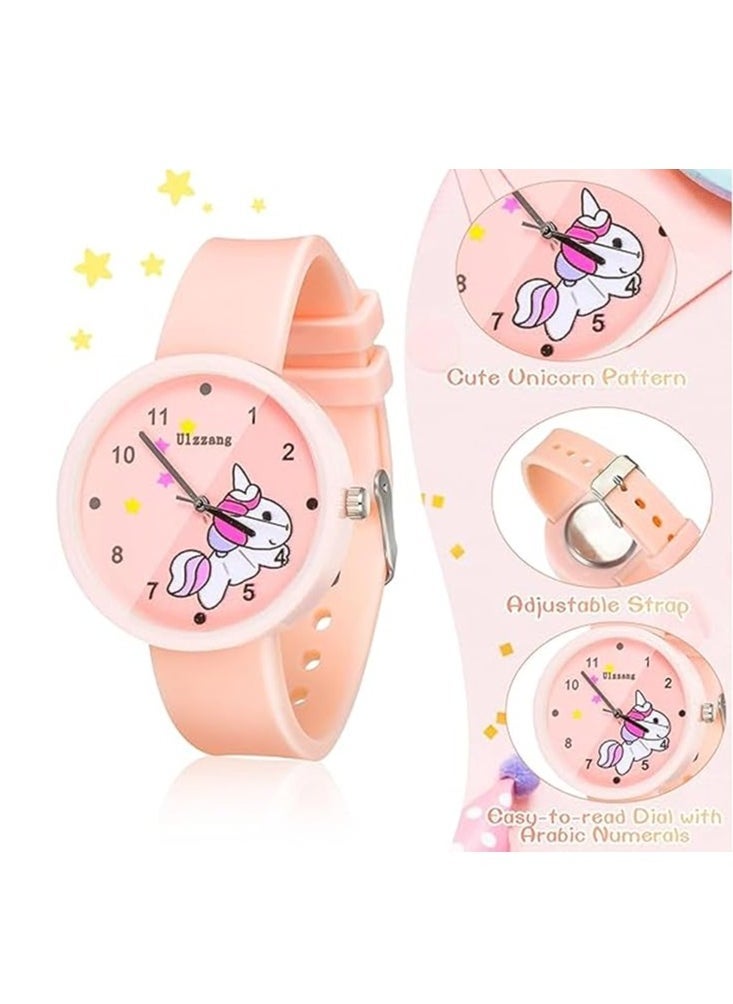 Kids Unicorn Watch, Waterproof Toddler Digital Watch, Cartoon Wrist Watches Necklace Bracelet Earrings to School Gift Birthday Gift for 3 to 10 Year Girls - Image 3