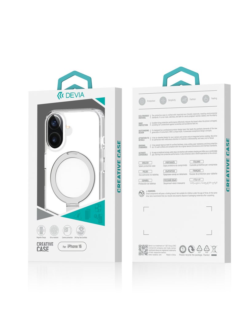 devia iPhone 16 MagSafe Clear Grip Case [iPhone 16 Case] ​​Drop tested from a height of 2 meters; Made of premium TPU+PC materials with a built-in metal magnetic bracket - Image 3