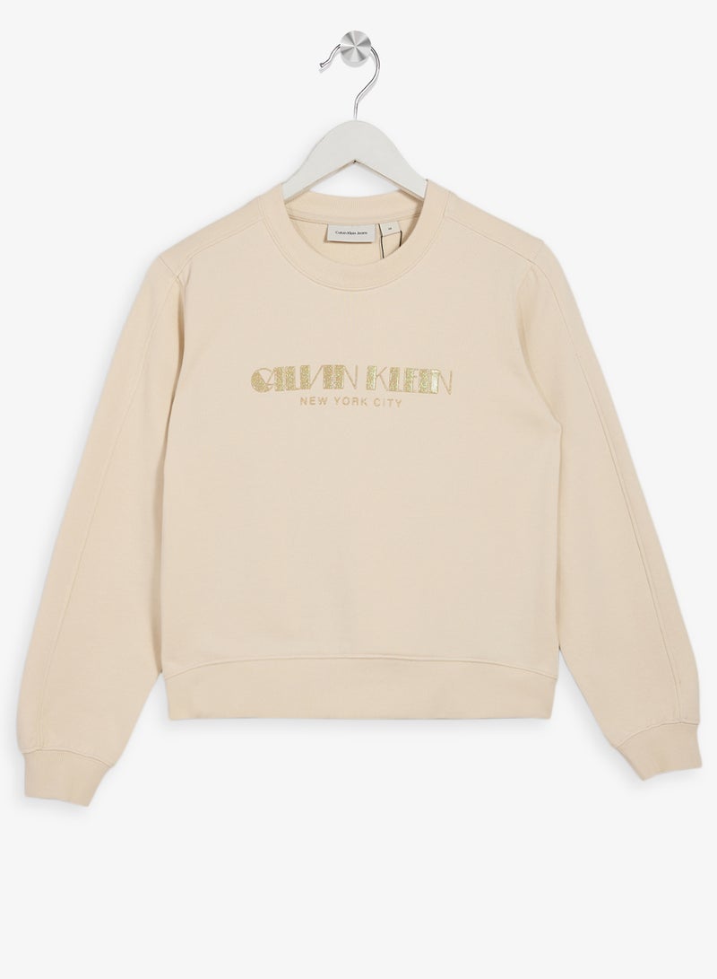 Calvin Klein Jeans Youth Graphic Pullover Sweatshirt - Image 1