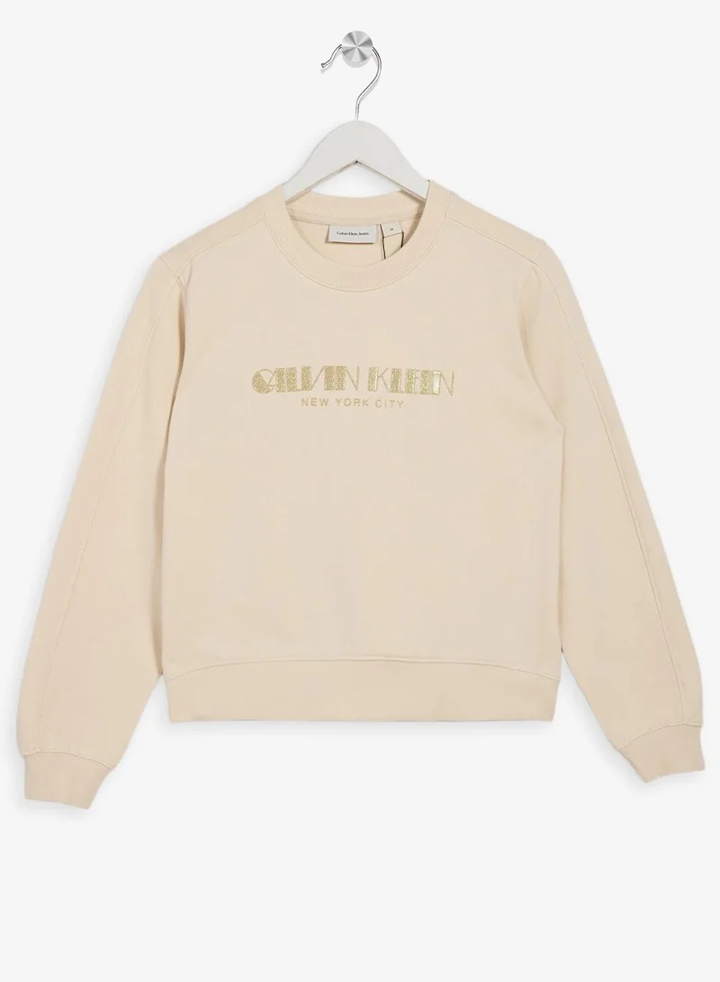 Calvin Klein Jeans  Youth Graphic Pullover Sweatshirt for Women | Best Price UAE