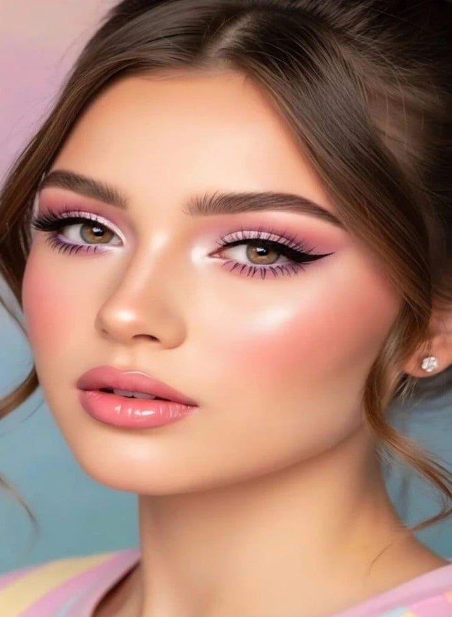 FIRSTZON (3IN1) 4 Color Eyeshadow Palette with 2 color Cream blush and 1 blush powder, Matte and Shimmer Finish, Pink and Neutral Tones, Travel-Friendly, 11.5g - Image 4