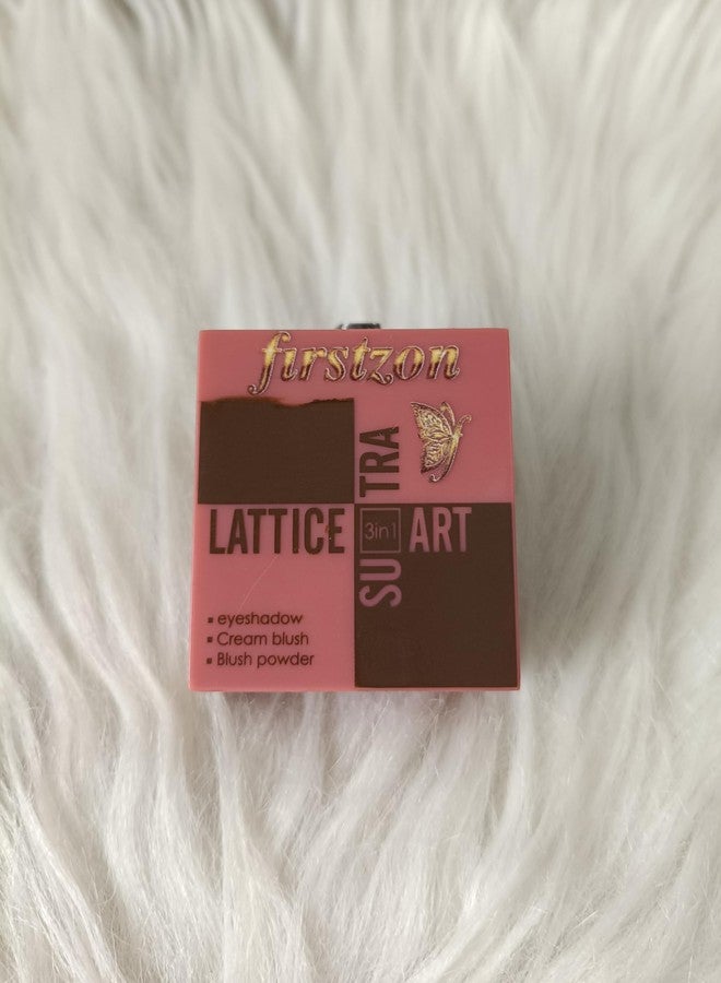 FIRSTZON (3IN1) 4 Color Eyeshadow Palette with 2 color Cream blush and 1 blush powder, Matte and Shimmer Finish, Pink and Neutral Tones, Travel-Friendly, 11.5g - Image 5