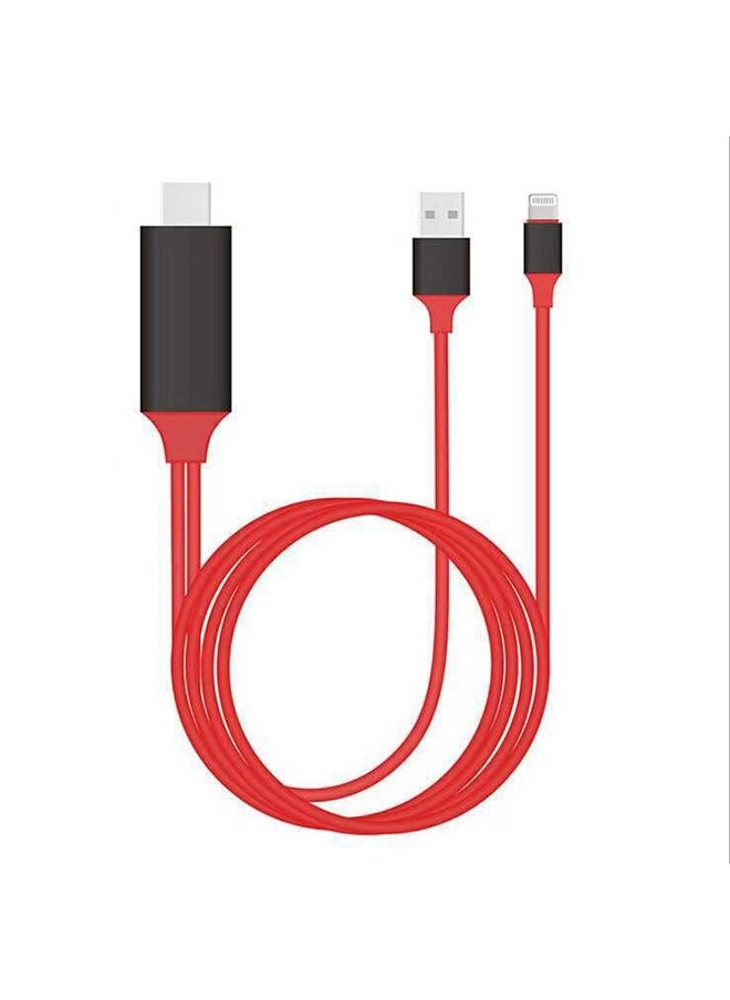 LCYLJGY - [Apple MFi Certified] Lightning to HDMI Adapter Cable Compatible with iPhone to HDMI 1080P Digital AV Converter for iPhone iPad iPod to TV Cord 6.6FT - Image 1