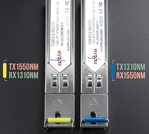 Elfcam® - 1-Piar 1.25G SFP Module Single Mode with The Fiber Optic Port SC/UPC Singlemode, DDM 10km, Compatible with Cisco et Open Switch - Image 3