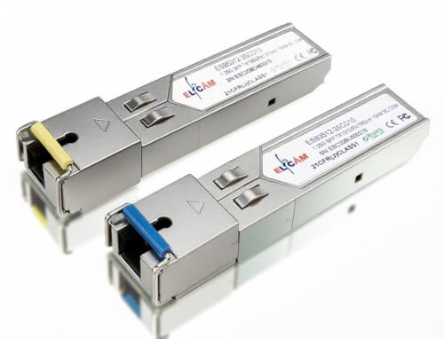 Elfcam® - 1-Piar 1.25G SFP Module Single Mode with The Fiber Optic Port SC/UPC Singlemode, DDM 10km, Compatible with Cisco et Open Switch - Image 1