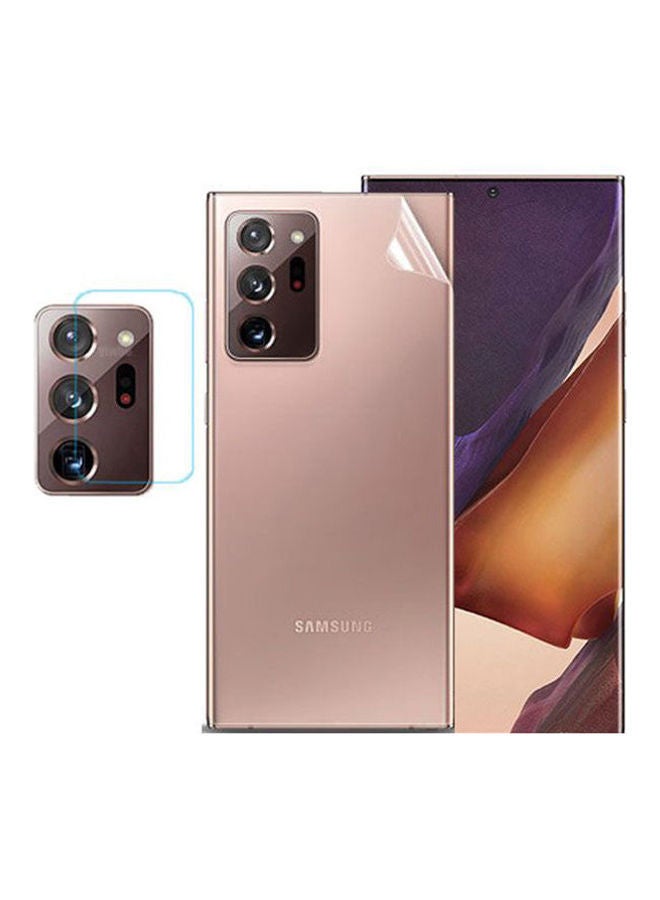 NIBEMINENT For Samsung Galaxy Note 20 Ultra 2 In 1 Screen Back Gelatin Whith Lens Camera Nano Glass Clear 