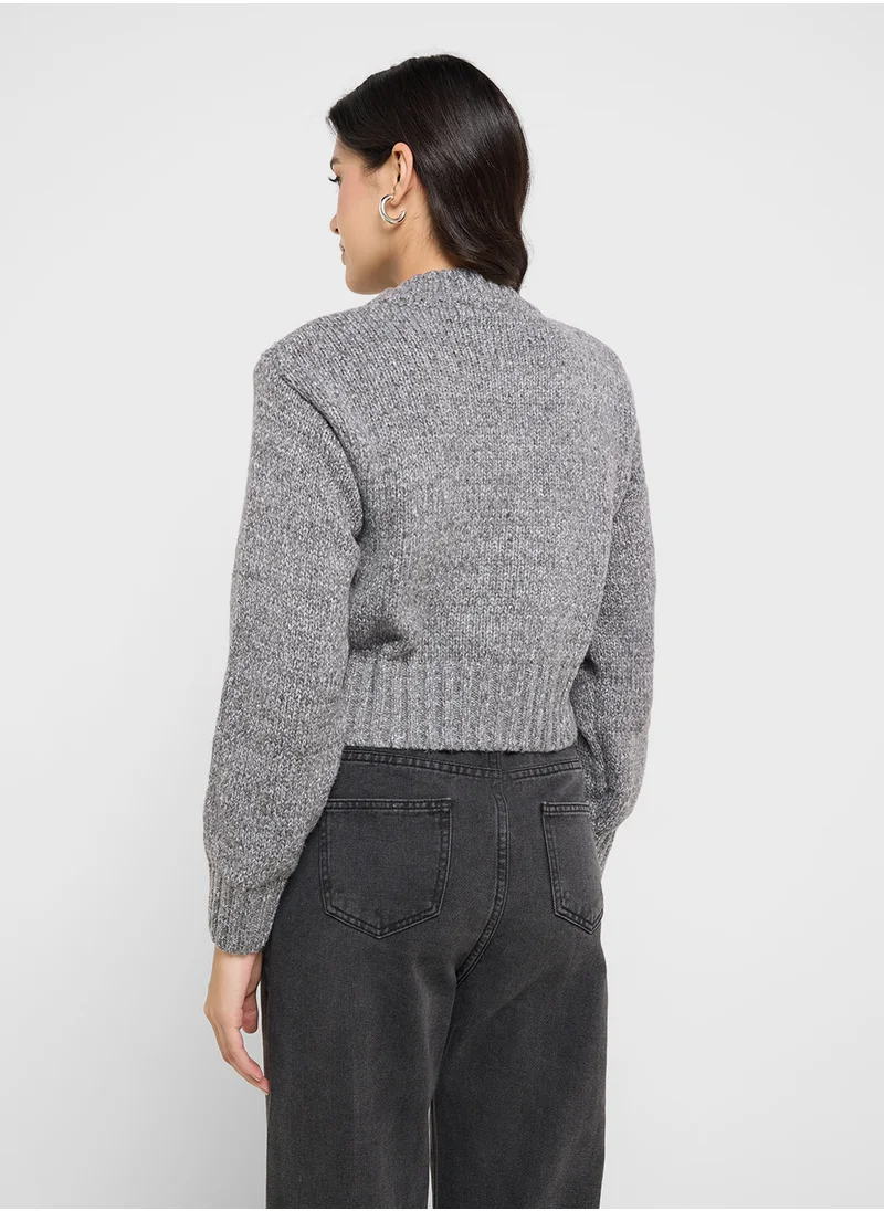 Ginger Shimmer Metallic Melange Sweater