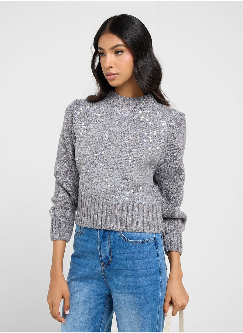 Ginger Shimmer Metallic Melange Sweater  - Image 1