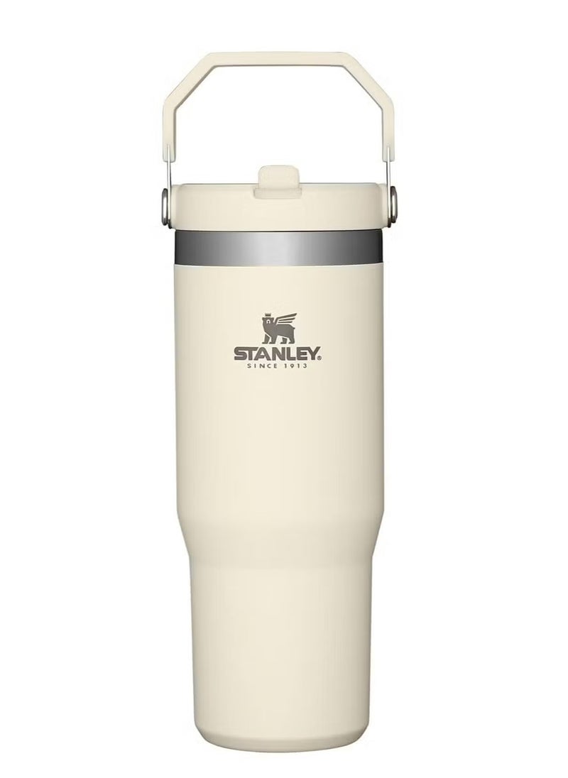 Stanley - Stanley IceFlow 30 oz Stainless Steel Tumbler with Straw - Vacuum Insulated, Leak-Resistant Flip Straw, Keeps Drinks Cold for 12 Hours or Iced for 2 Days, Cream, Ideal for Home, Office, or Car - Image 1