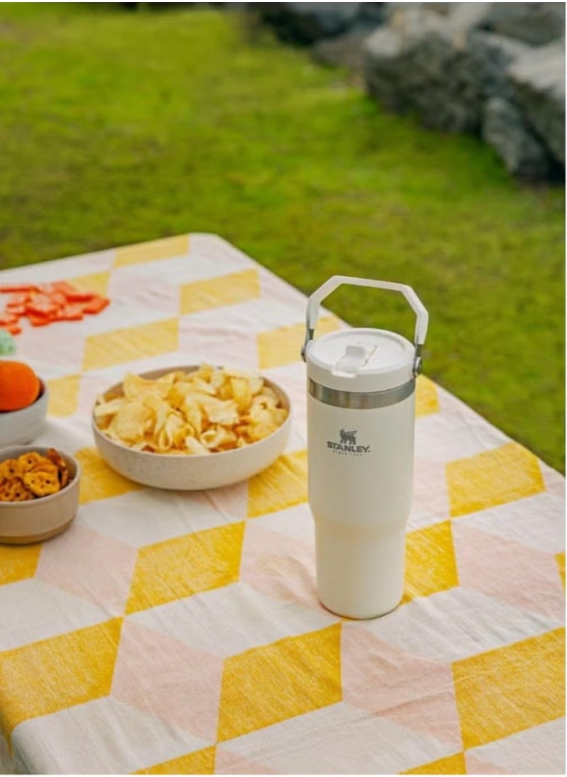 Stanley - Stanley IceFlow 30 oz Stainless Steel Tumbler with Straw - Vacuum Insulated, Leak-Resistant Flip Straw, Keeps Drinks Cold for 12 Hours or Iced for 2 Days, Cream, Ideal for Home, Office, or Car - Image 1