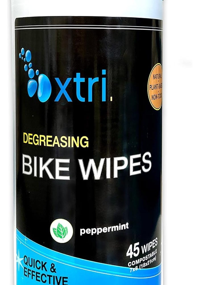 JasmineSeven Xtri Degreasing Bike Wipes - 45 Count Peppermint Wet Wipes - Image 1