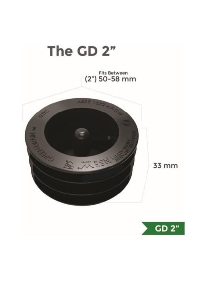 G Green Drain مانع تسرب مصيدة الصرف الصحي G Green بدون ماء، 2 بوصة - Image 2