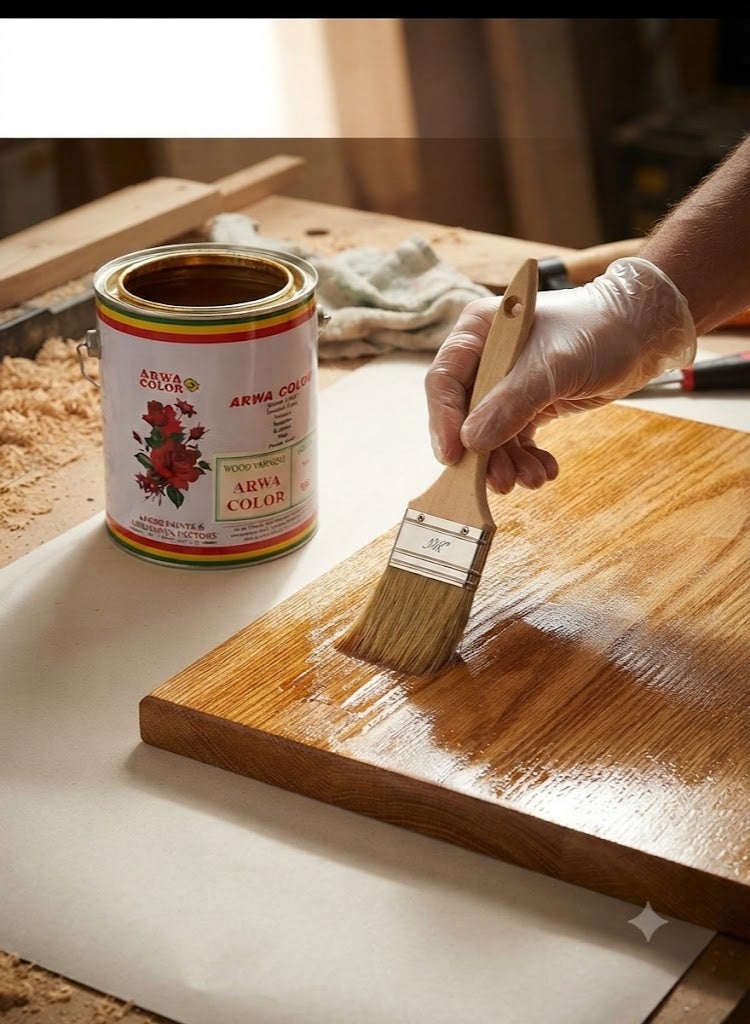 Arwa Color Wood Varnish for Furniture Wooden Hardware (1 US Gallon, LARCH 502) - Image 3