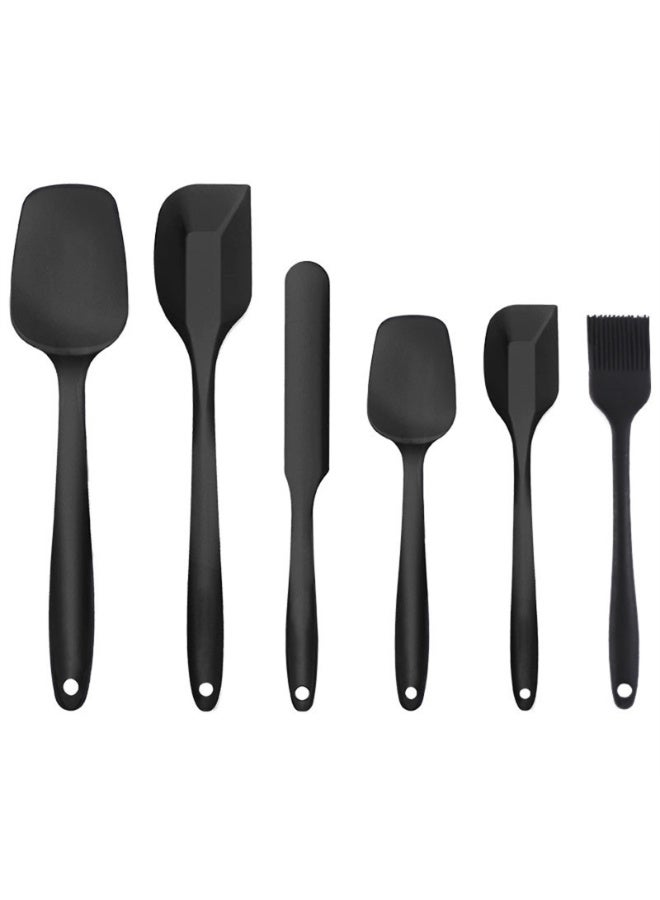 Spatulas Set of 6, Silicone Spatulas Rubber Heat Resistant Non-Stick Spatulas for Kitchen Cooking,Baking and Mixing - Image 1