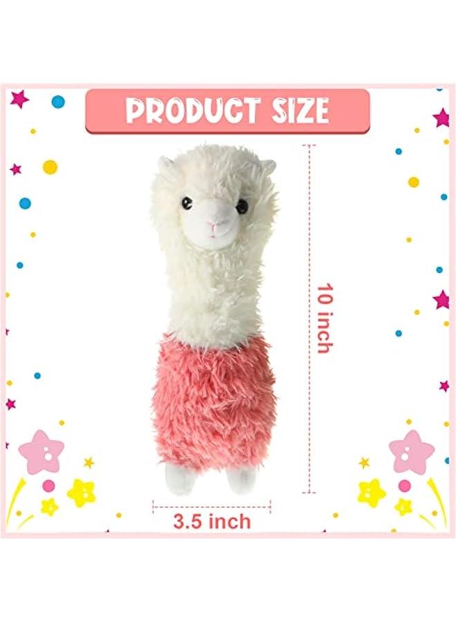 Alpaca Plush Toy 2 Pieces 11 Inches Soft Llama Stuffed Animal Plushie Stuffed Llama Alpaca Plush for Doll Present Baby (Green, Pink)  - Image 3