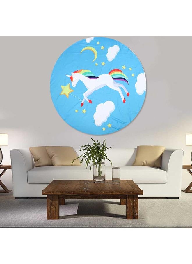 Thoraya Round Printed Beach Picnic Towel Blanket Fiber Yoga Fitness Carpet Home Decor(cartoon 8)  - Image 4