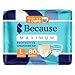 Because Premium Maximum Plus Adult Incontinence and Postpartum Bladder Leak Underwear for Women Maximum Absorbency Disposable Beige Large 80 Count 4 Packs of 20 - Image 1