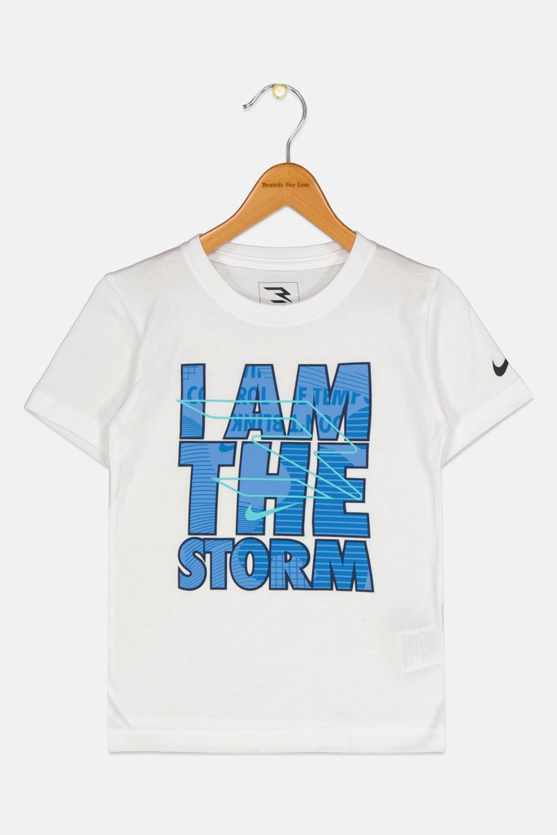 Nike تي شيرت رياضي للأطفال من نايك 3 براند بواسطة راسل ويلسون، أبيض - Image 1