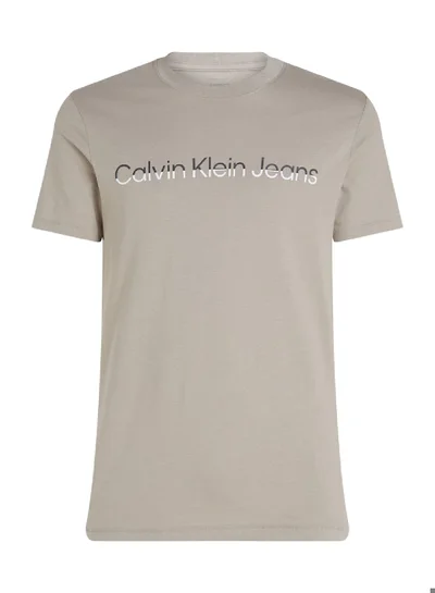 Calvin Klein Jeans Men's Two Tone T-Shirt, Grey - Cotton