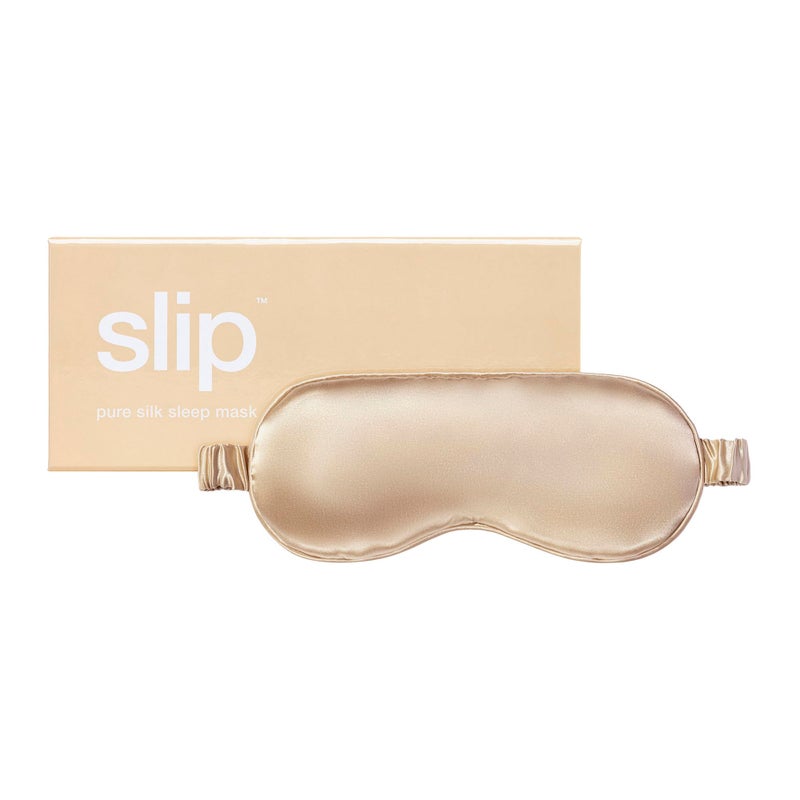 slip Pure Silk Sleep Mask - Caramel | 100% Mulberry Silk, Ultra Soft & Comfortable | Blocks Light for Restful Sleep, Adjustable Strap for Perfect Fit | Gentle on Skin & Hair, Ideal for Travel & Home - Image 1