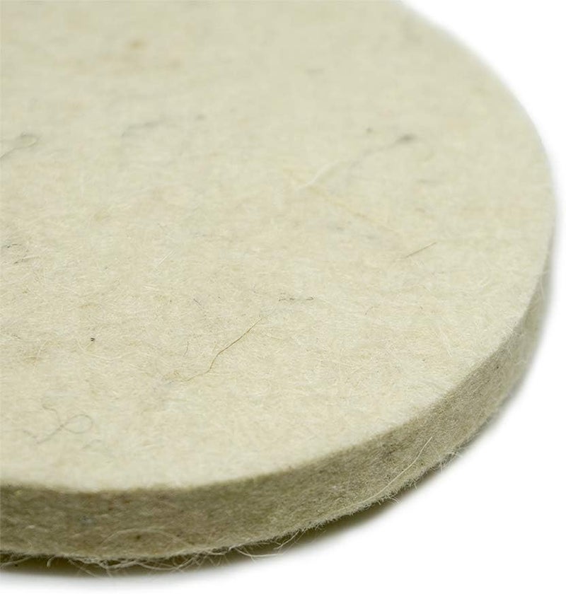 Benchmark Abrasives 3" Polishing & Buffing Felt Quick Change Wool Sanding Discs with a Male R-Type Backing Surface Finish Buffing Polish Burr Rust Paint Removal Use with Die Grinder (10 Pack) - Image 2
