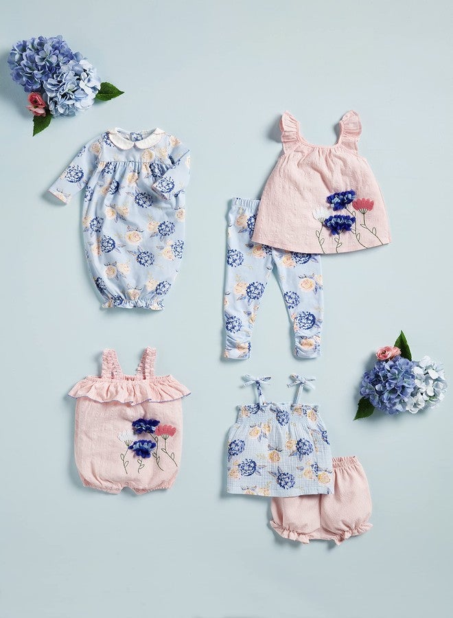 Mud Pie baby girls Long Sleeves and Toddler Sleepers, Hydraqngea, Size 0-3M US - Image 2