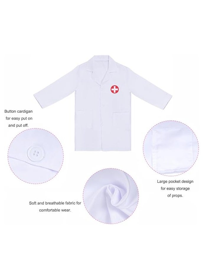 TOY GARDEN Doctor Costume for Kids and Adults – White Doctor Coat Suit for Halloween, Career Day & Cosplay – Medical Halloween Dress-Up  - Image 2