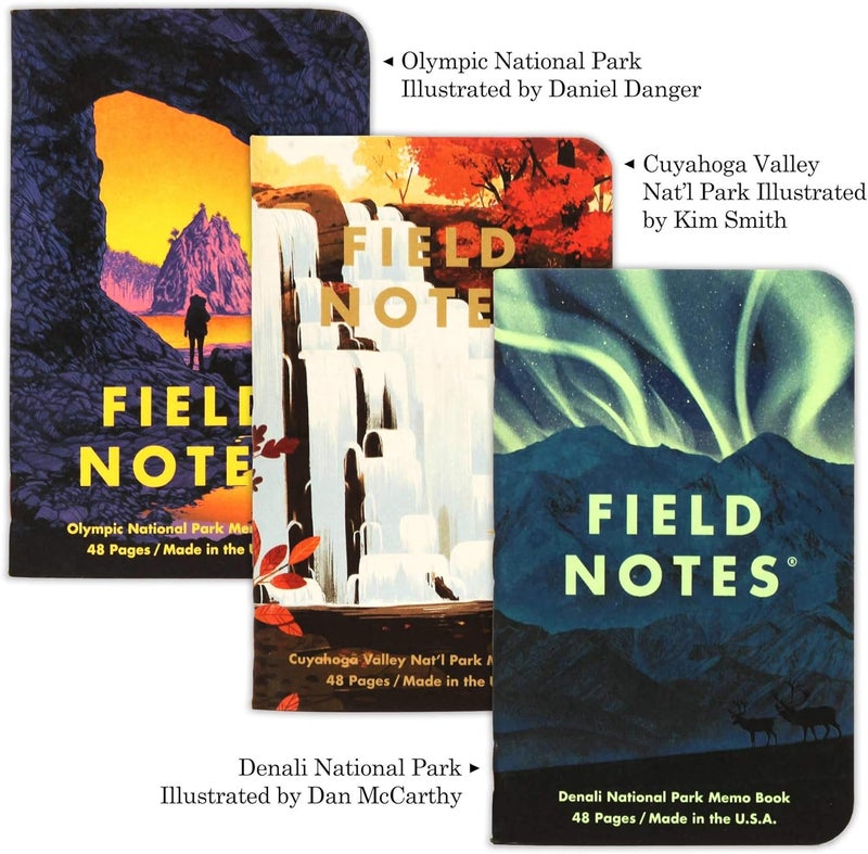 Field Notes : National Parks Series (Series E - Denali, Cuyahoga, Olympic) - Graph Paper Memo Book 3-Pack - 3.5 x 5.5 Inch - Image 5