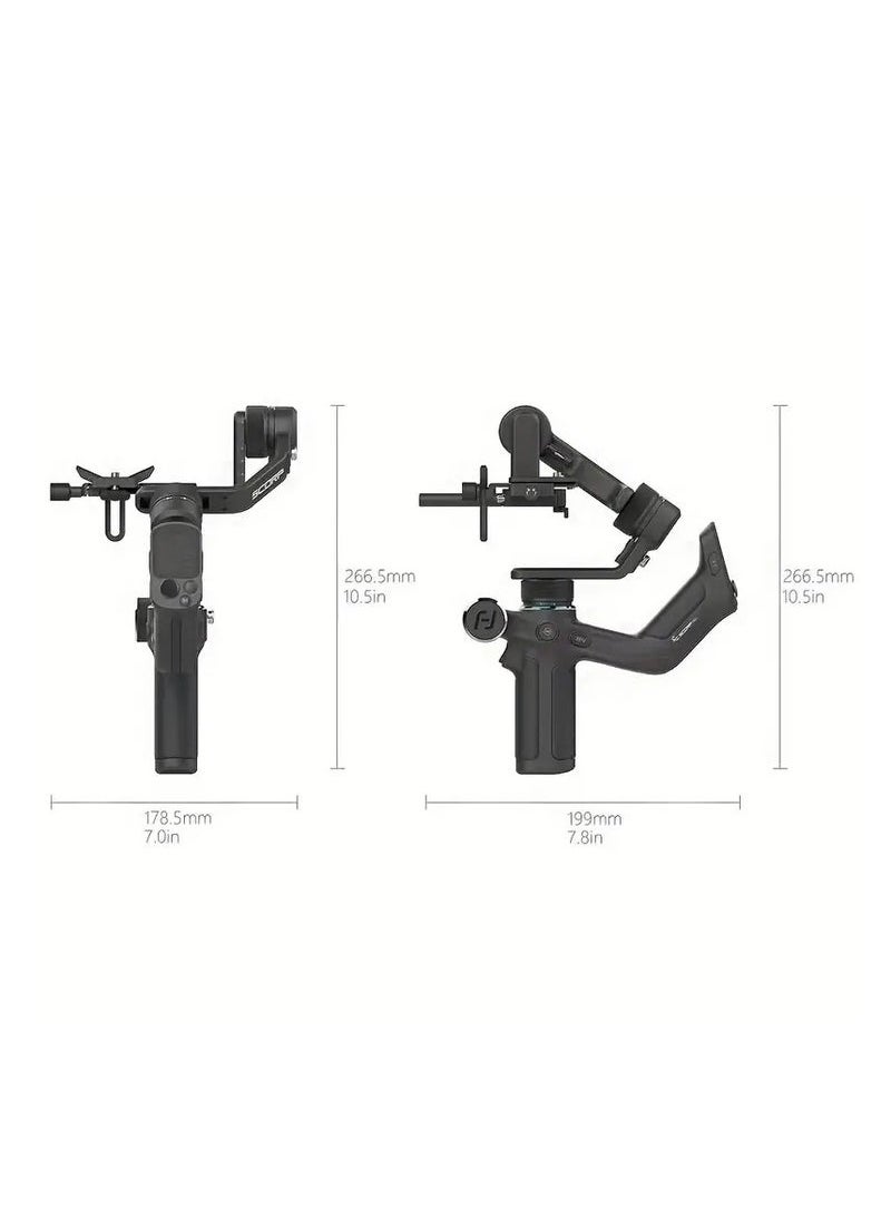 FeiyuTech - FeiyuTech Scorp Mini 3-Axis All In One Gimbal Stabilizer For Mirrorless Camera With Short Lens, Compact Cameras, Action Camera Gopro, 54-88mm Width IPhone 15 Pro, 1.3" Touch Screen, 2.6lbs Payload - Image 1