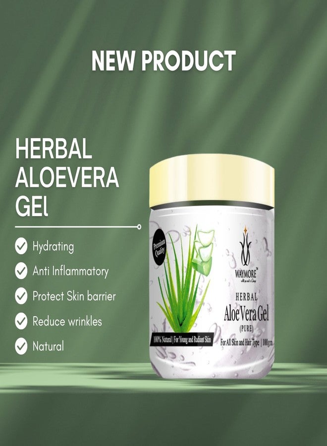 Waymore Aloe Vera Gel (Pure), 100ml, For All Skin and Hair Types, For Young and Radiant Skin - Image 2