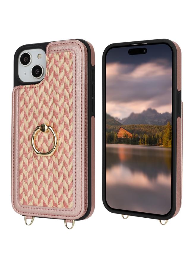 اس-توب جراب لهاتف iPhone 14 Plus / 15 Plus مزود بفتحة بطاقة مزدوجة وغطاء كامل للهاتف مع حزام متقاطع - Image 2