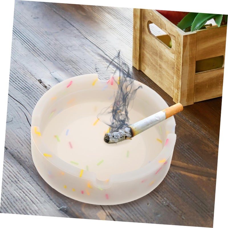 2Pcs Retro Style Glow In The Dark Ashtray Large Capacity Silicone Soot Bowl Home Decor - Image 4