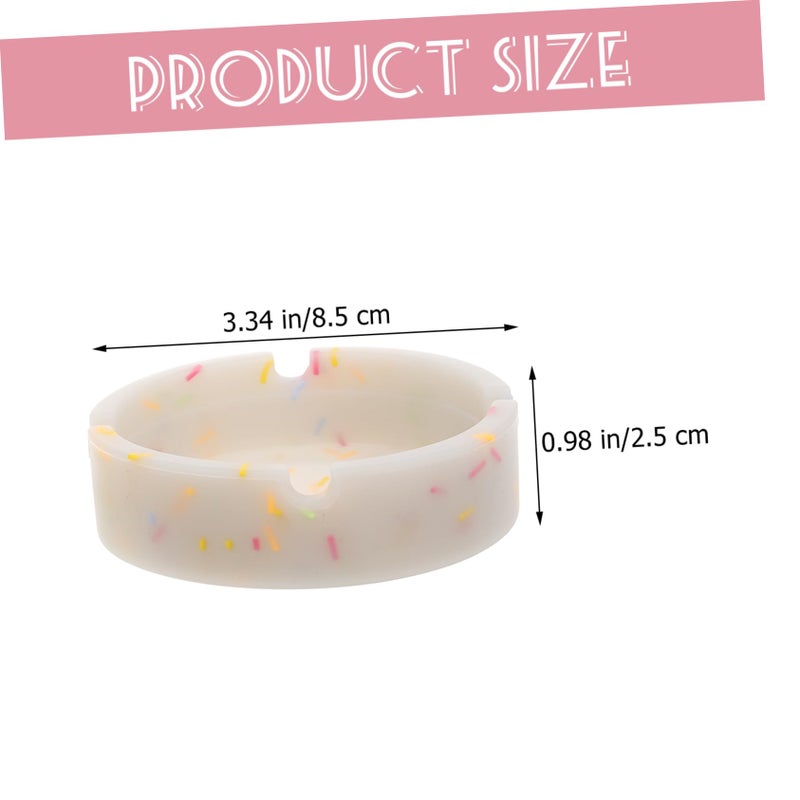 2Pcs Retro Style Glow In The Dark Ashtray Large Capacity Silicone Soot Bowl Home Decor - Image 3